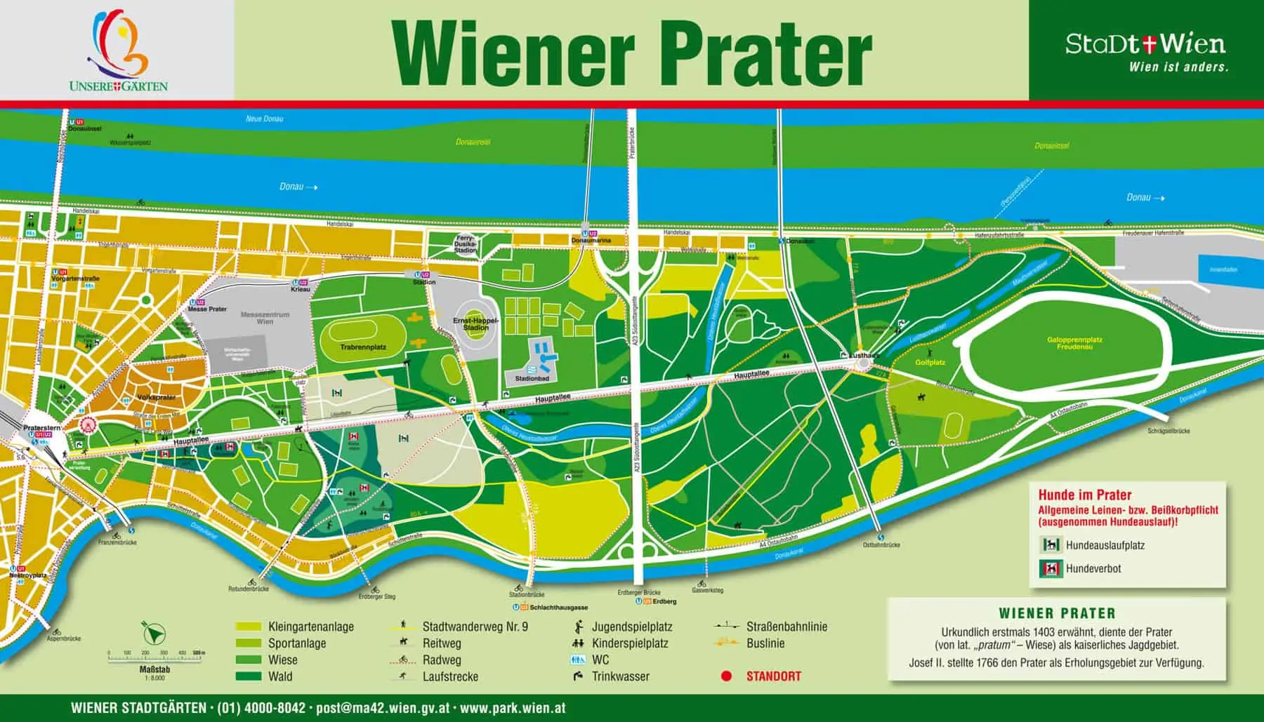 der Wiener Prater in unmittelbarer Nähe